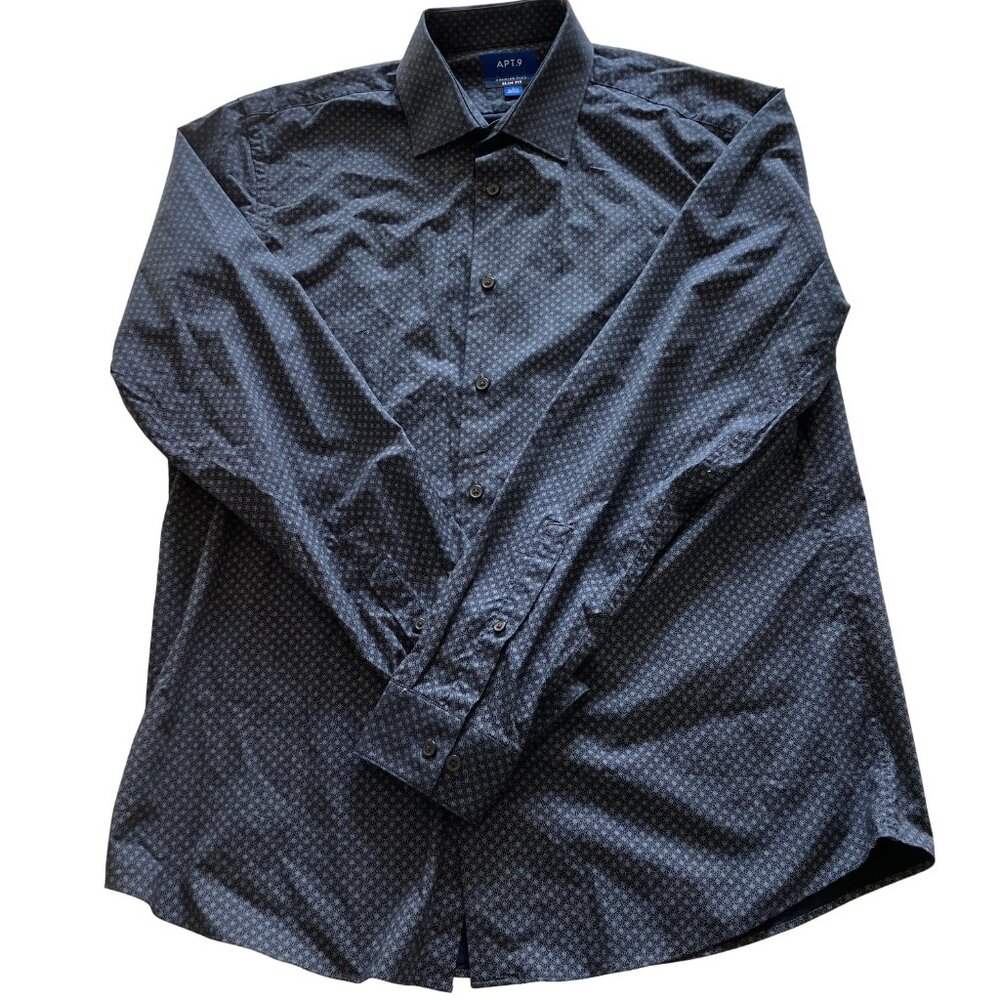 Bundle Of 4 Apt. 9 Men’s Button-Up Shirts Black, … - image 5